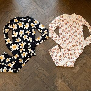 Hanna Andersson | Organic Cotton Pajamas Bundle (2 Sets) | Girls 12 | EUC/NWOT